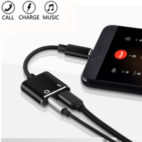 QKZ USB-C to 3.5mm Aux + USB-C Charger Audio Adapter Cable for All Devices variant 7
