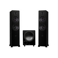 Fluance Ai81 Elite Powered 2-Way Floorstanding Tower Speakers and DB10 10" Low Frequency Ported Front Firing Powered Subwoofer variant 1