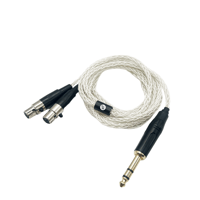 Strauss & Wagner  Lisbon Mini XLR to 6.35mm 8-core OFC Silver Headphone Cable variant 1