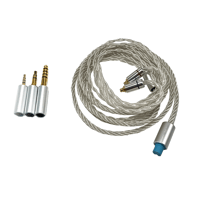 Strauss & Wagner  Linz Braided Silver 4 Core MMCX 3-In-1 Upgrade Cable for Sennheiser IE Series In-Ear Monitors variant 1