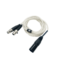Strauss & Wagner  Cannes Mini XLR to 4-pin XLR Balanced 8-core OFC Silver Headphone Cable variant 1