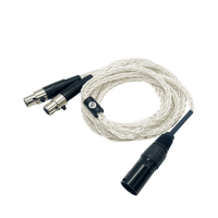 Strauss & Wagner  Cannes Mini XLR to 4-pin XLR Balanced 8-core OFC Silver Headphone Cable variant 2