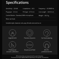 QKZ KZ ED12 HiFi Dynamic Noise Isolation Sports Earbuds variant 14