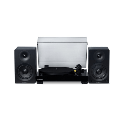 Fluance RT80 Classic High Fidelity Vinyl Turntable with Ai41 Powered 5” Stereo Bookshelf Speakers