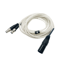 Strauss & Wagner  Cannes Mini XLR to 4-pin XLR Balanced 8-core OFC Silver Headphone Cable variant 3