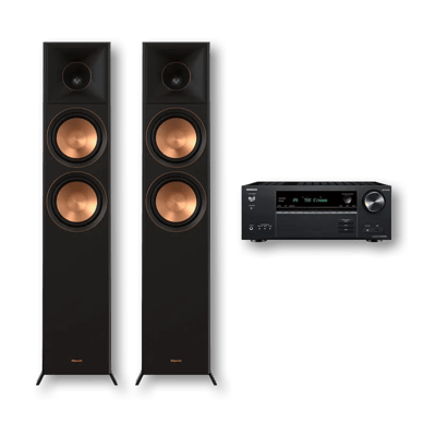 Klipsch RP-6000F II 2.0.0 Dual Floorstanding Speaker + Onkyo TX-NR6100 AV Receiver