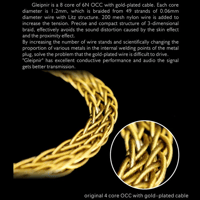 Kinera Kinera Gleipnir 6N OCC Headphone Cable Premium Upgrade Cable - Gold Plated 2.5/3.5/4.4mm Plugs, 0.78 2pin MMCX for HiFi IEMs variant 4
