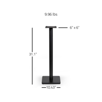 Fluance Floor Speaker Stands for Surround Sound and Bookshelf Speakers (Square Base) variant 3