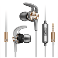 QKZ EQ1 CNC Metal Shark Fin Sports Headphones with Mic for Music & Gaming variant 5