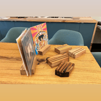 Fern and Roby "Now Playing" Reclaimed Wood LP Stand variant 3