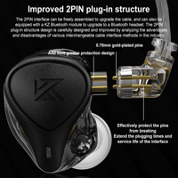 QKZ KZ-ZEX PRO Hybrid In-Ear Headphones Dual-Driver Tech variant 7