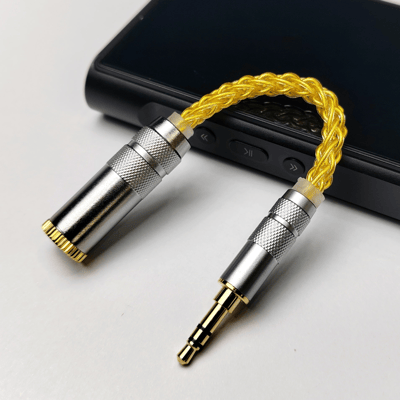 Hisenior 4.4mm Balanced Female To 3.5mm Stereo Male Adapter Cable 8Strands UP-OCC SPC