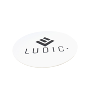 LUDIC Anti-static Logo Felt slipmat White NOstatic variant 2