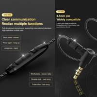 QKZ SK5 In-Ear Subwoofer Earphones with Mic – Ultimate Audio for Music & Gaming variant 11