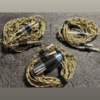 JM Audio Editions Fire and Ice XLR TRS TRRS Silver and Gold Carbon Wire variant 1