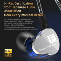 QKZ F910 In-Ear Subwoofer Earphones with Dual Dynamic Drivers & Mic variant 7