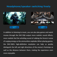 FX Audio DAC-SQ6 DSD Type C dac headphone amplifier Game Compatible variant 10