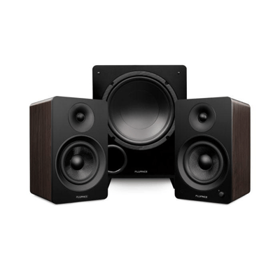 Fluance Ai61 Powered 6.5" Stereo Bookshelf Speakers and DB10 10" Low Frequency Ported Front Firing Powered Subwoofer