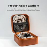 LETSHUOER Practical Magnetic Earphone Case PU Leather Square Earbud variant 21