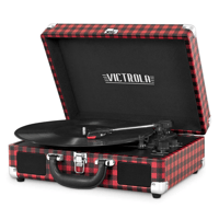 Victrola Journey Suitcase Record Player - Red Plaid variant 1