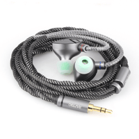 RAPTGO RAPTGO Leaf D01 10mm LCP Dynamic Driver HiFi Earphone CNC Aviation Aluminum Cavity 0.78mm 2pin Detachable High Purity OFC Nylon variant 4