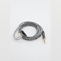 Tipsy Premium 1.5 m Cotton-Wrapped Silver-Plated IEM Cable + Built-In Mic & Controls variant 2