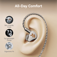 Fosi Audio Fosi Audio IM4 Open‑Back Wired Earbuds – All‑Day Comfort for Work, Commute, or Home variant 6