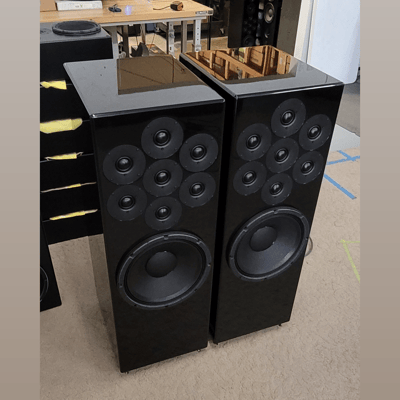 Tekton Design 1 pr. Bespoke Perfect SET 12″ w/Moab Tweeters in Piano Gloss Black Finish – $2700 Delivered
